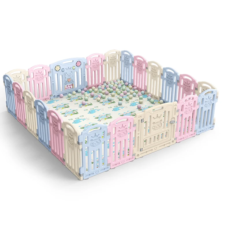 
2021 new modern baby playpen Baby safety play center baby indoor fence folding playpen 