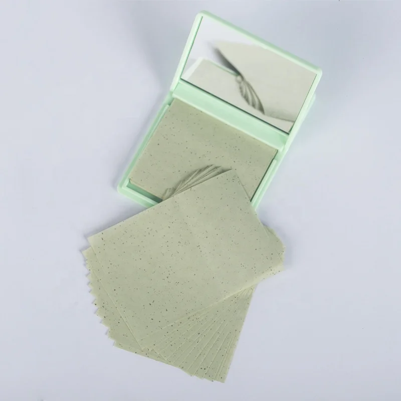 Масляные поглощающие листы с индивидуальным логотипом, с зеркалом, макияж, масляная бумага для лица