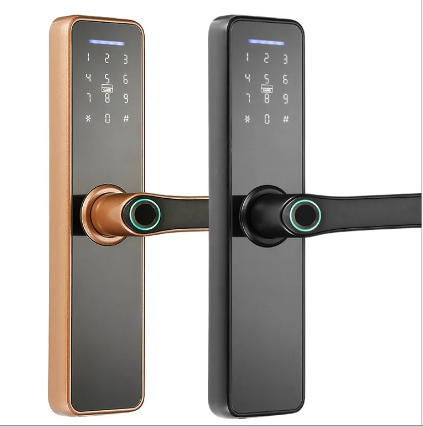 smart lock 2021 waterproof tuya wifi front door fingerprint smart door lock