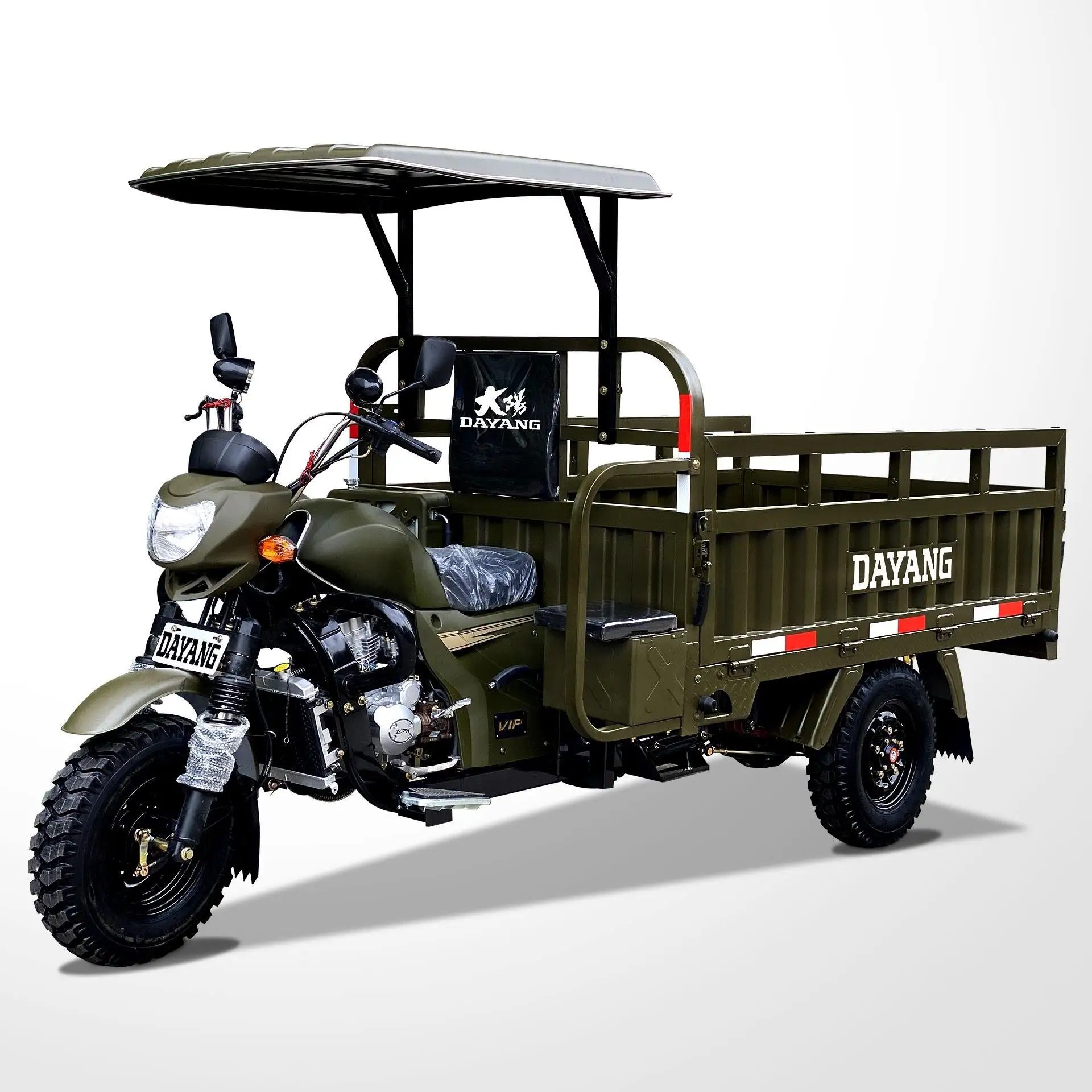 New Craft High Stability 200cc Gasoline Powered Covered Cargo Tricycle