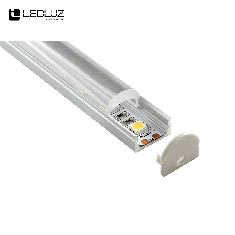 1M/2M/2.5M Surface Mount Under Cabinet Aluminium LED Profile With 30 / 60 Degree Lens Diffuser
