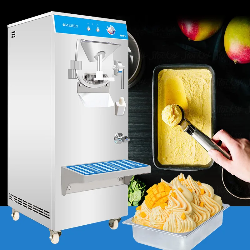MEHEN M10E Commercial Ice Cream Maker Machine Prices Batch Freezer Automatic Fresh Fruits Vertical Gelato Hard Ice Cream Machine