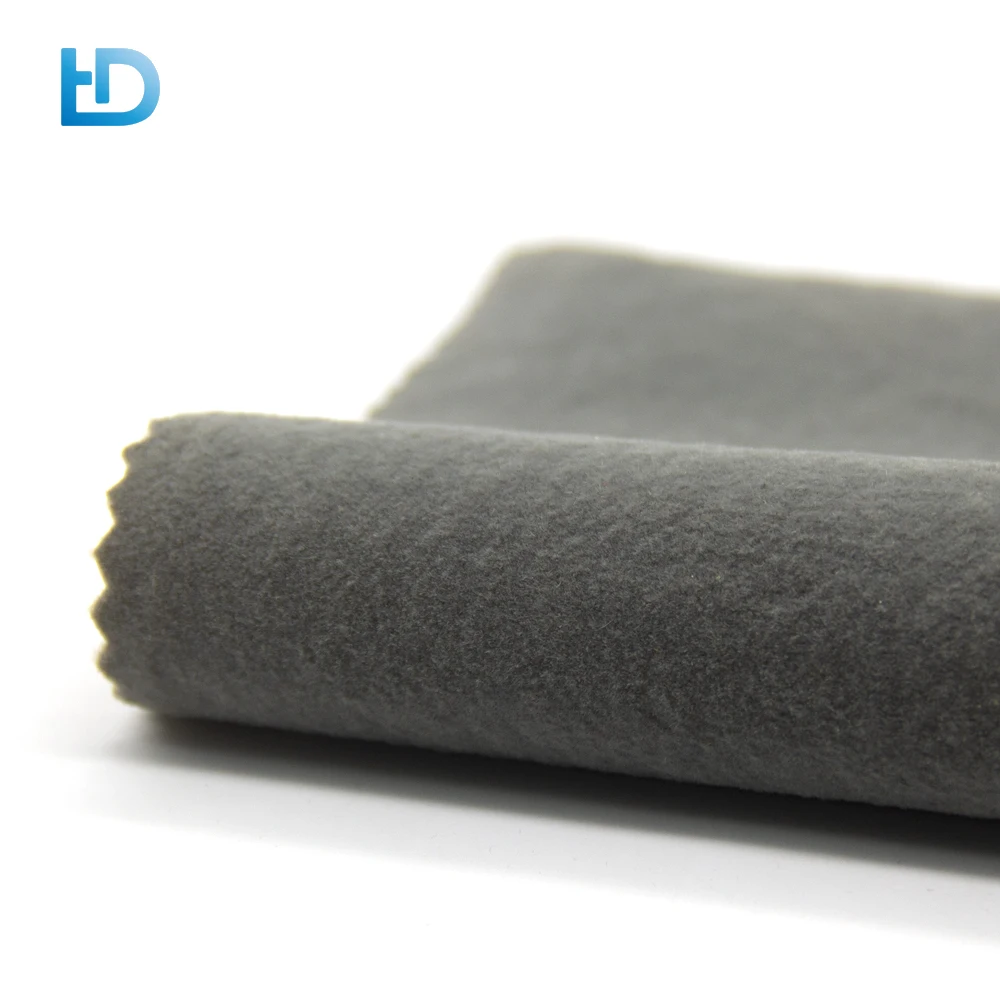 Factory Supply Promotion Comfort Touch Custom RHOS FCC Gray Polyester Flannel Fleece Fabric For Upholstery