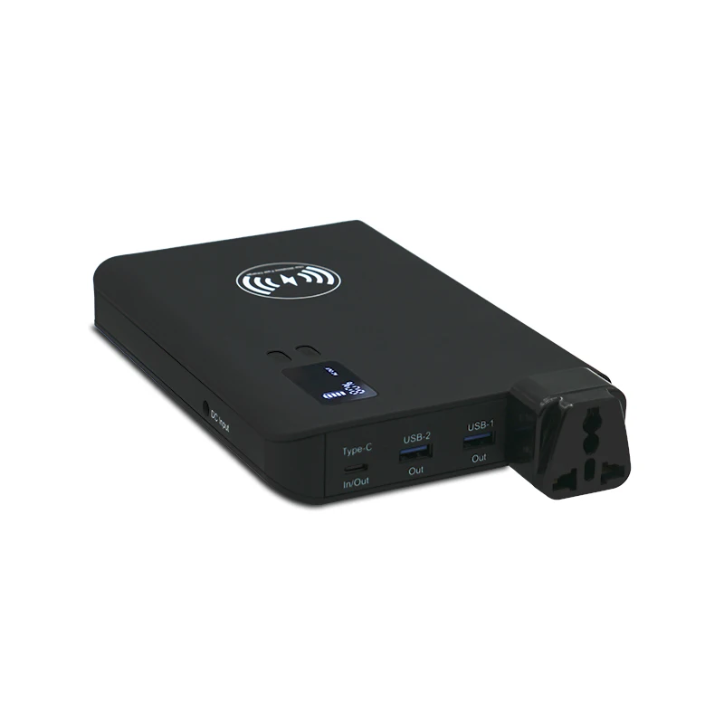 4 In 1 USB Solar Battery Backup AC Laptop Power Bank 30000mah with Type C PD 65w Fast Charge AC 85W Output