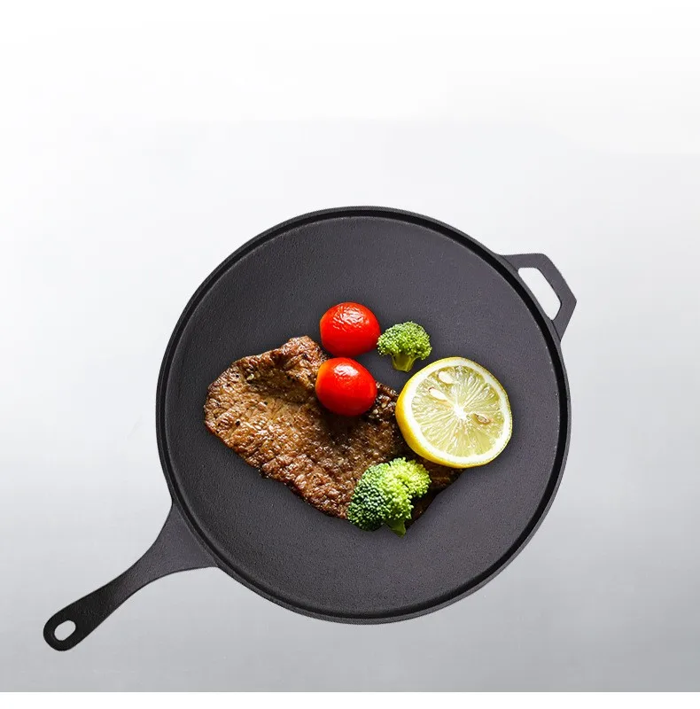 Cookware Set Enlarged Pizza Pan Sizzling Plate Beef Steak Pan Cast Iron Europe Sustainable Round Baking Dish Tray Non-stick
