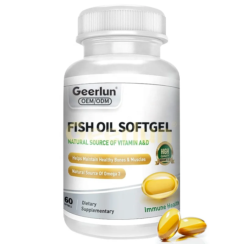 High Quality Health Supplements Maintain Healthy Bones & Muscle Soft Capsule Enhance Cognitive Function Fish Oil Softgels