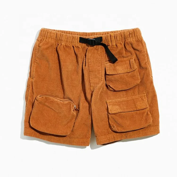 Custom unisex pocket casual corduroy shorts men oem cargo shorts pants corduroy short
