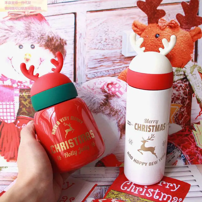 Christmas Special 300ml Stainless Steel  Eco-Friendly Water Bottle Double Wall Insulated Vacuum Flask with Factory Price