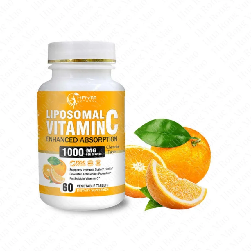 Oem Natural Vitamin C Tablets 500mg 1000mg Supplement Hyaluronic Acid Collagen, Collagen Pour Peau Et Vitamine C Capsules
