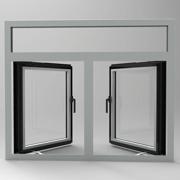 Алюминиевые Лоу окна с двойным стеклом во французском стиле для продажи