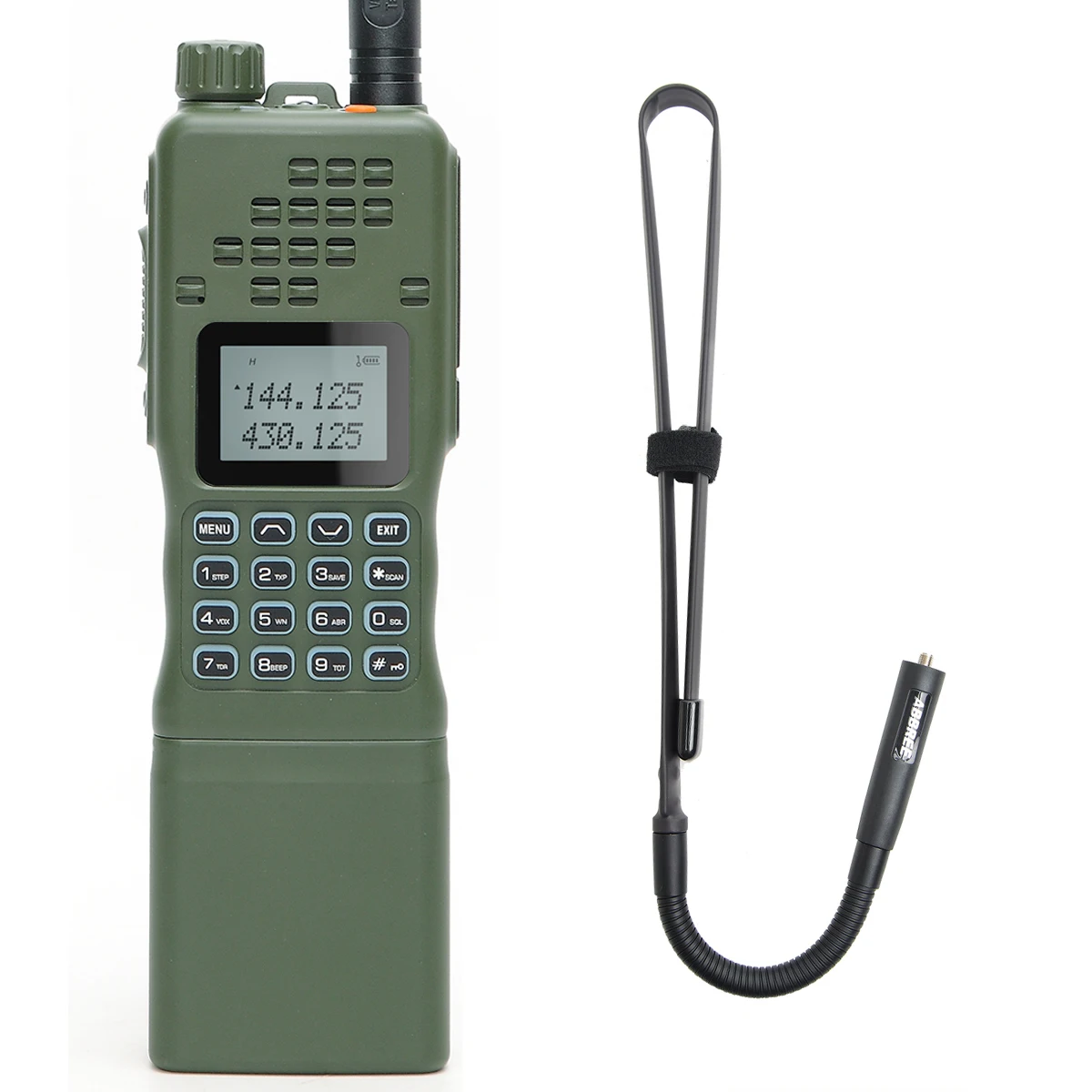 Baofeng AR-152 Walkie Talkie Tactical Game 2-way Radio 15W Powerful Dual Band UHF/VHF Radio AN /PRC With 88CM Gooseneck Antenna