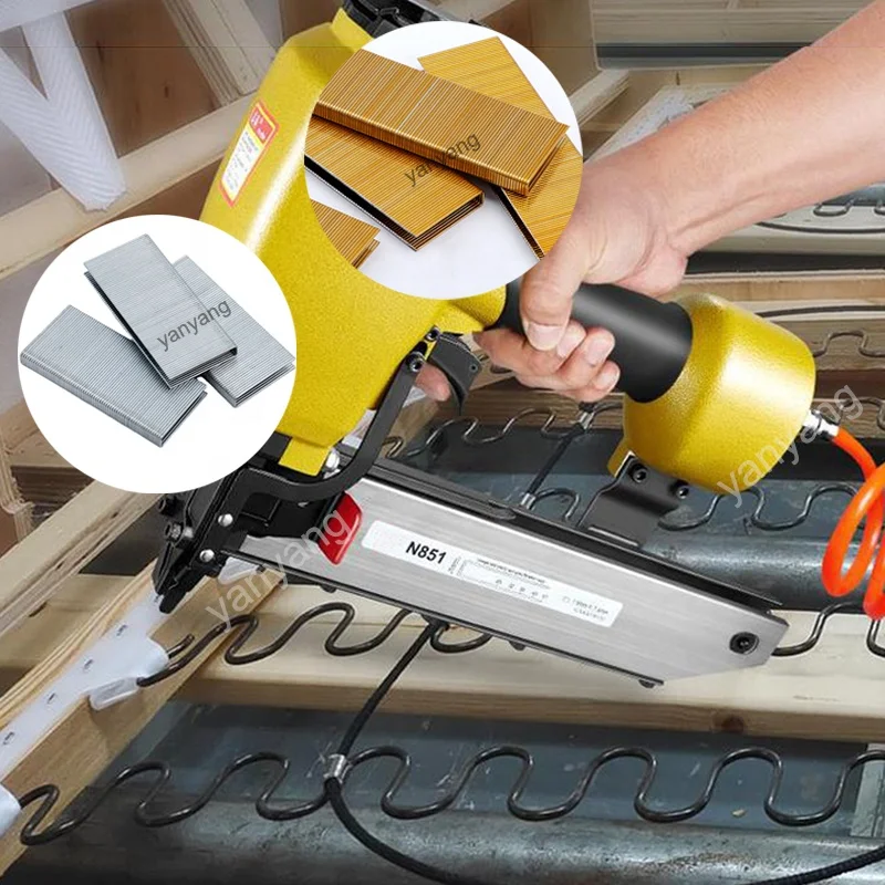 Yanyang pneumatic nailer N851 automatic nail gun 8016 staple 7116 tacker upholstery furniture air stapler