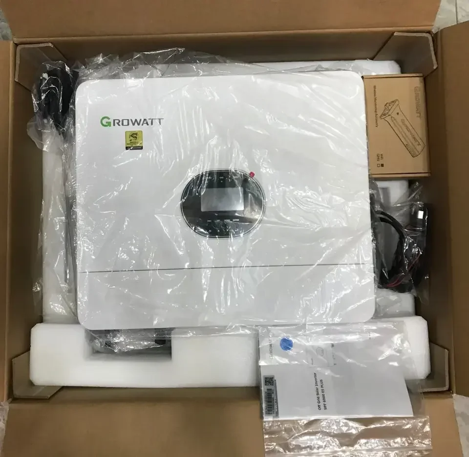 Growatt EU warehouse 6kw SPF6000ES SPF 6000 ES PLUS Single Phase off grid Pure sine wave mppt 6KVA 6000w solar inverter