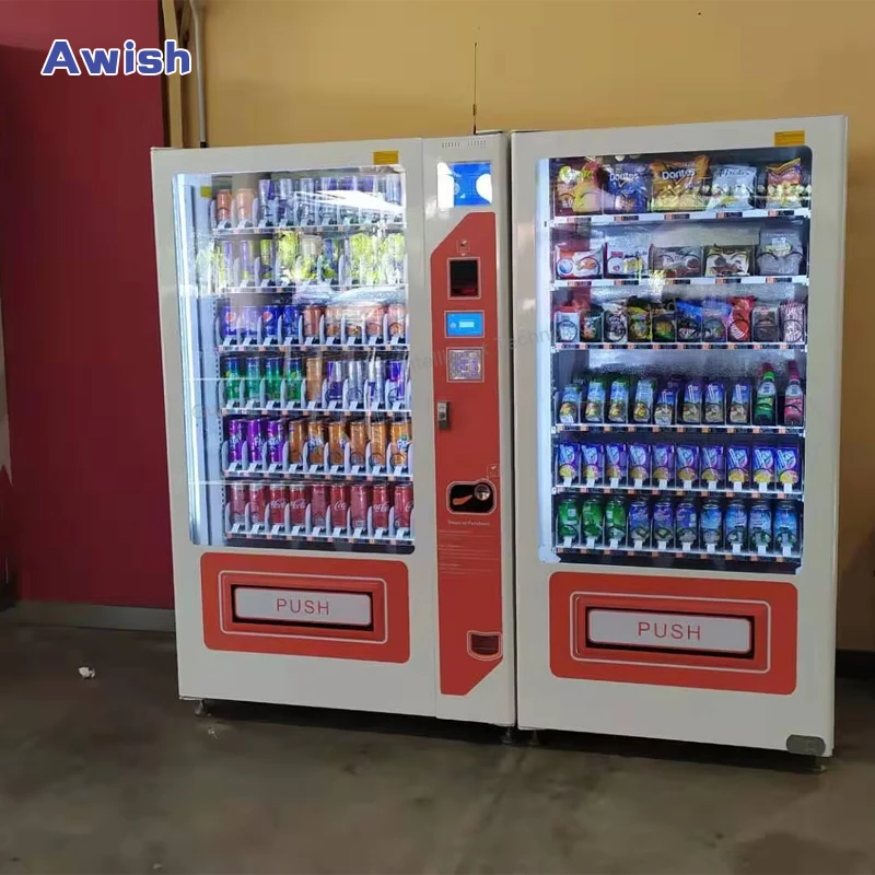 Hot food vending machine with elevator pizza vending machine cashless vendor