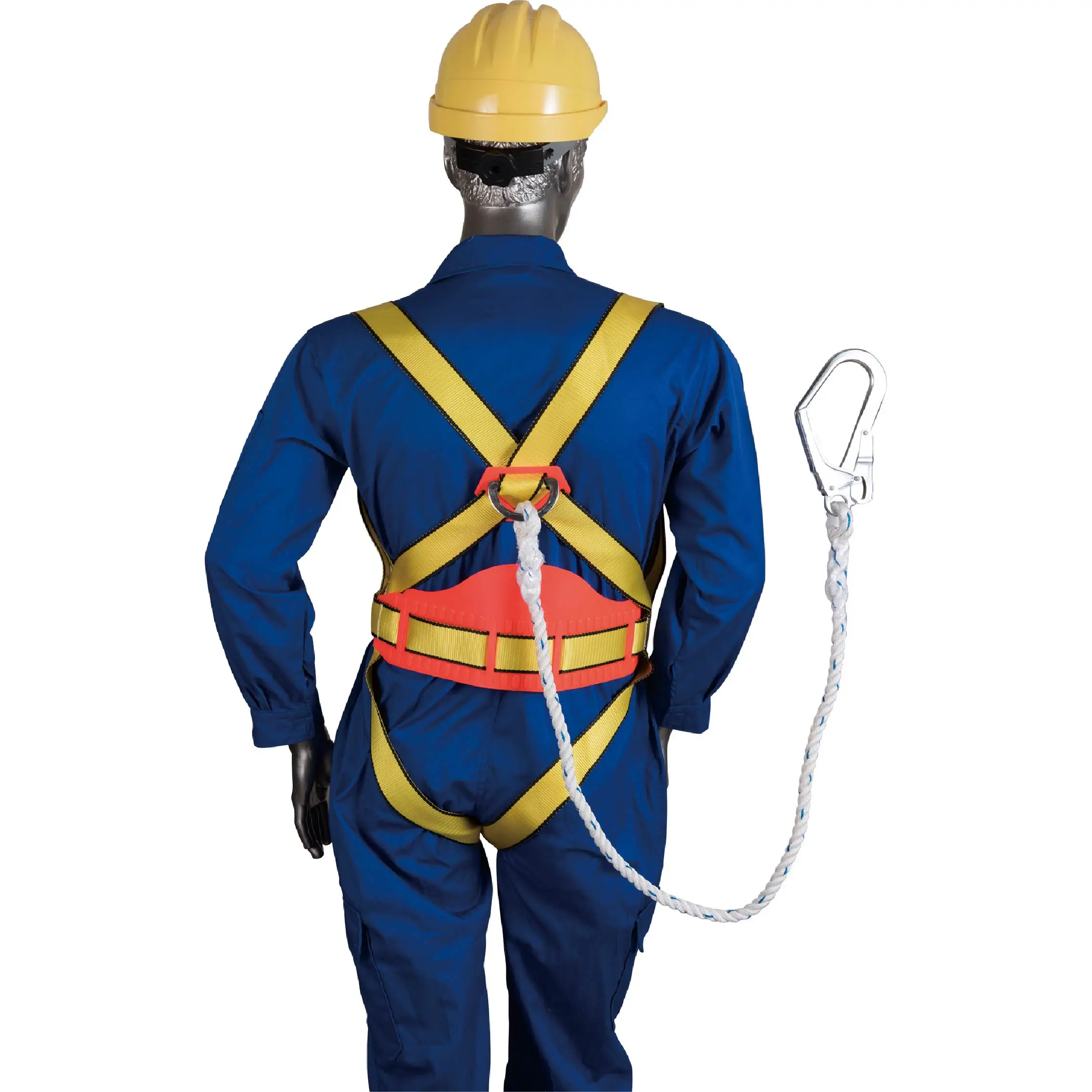 Oem Logo Popular Fall Protection Safety Belt Adjustable Seat Belt for Industrial Safety Harness with Lanyard