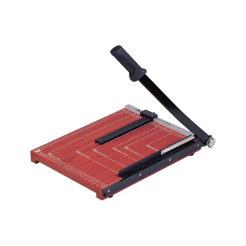 Professional Manufacture B4 Manual Wood Guillotine Paper Cutter Plastic Abs Base Paper Trimmer