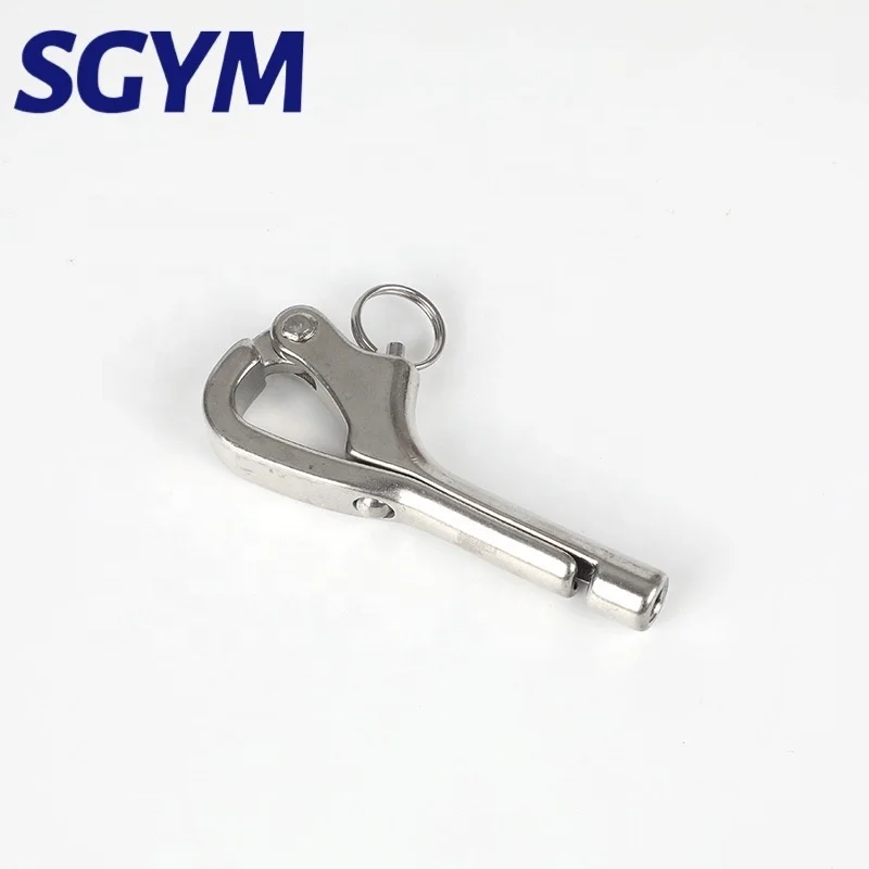 SS316 Marine Boat Cable Quick Release Safety Shackle pin Thread Pelican Hook 6mm