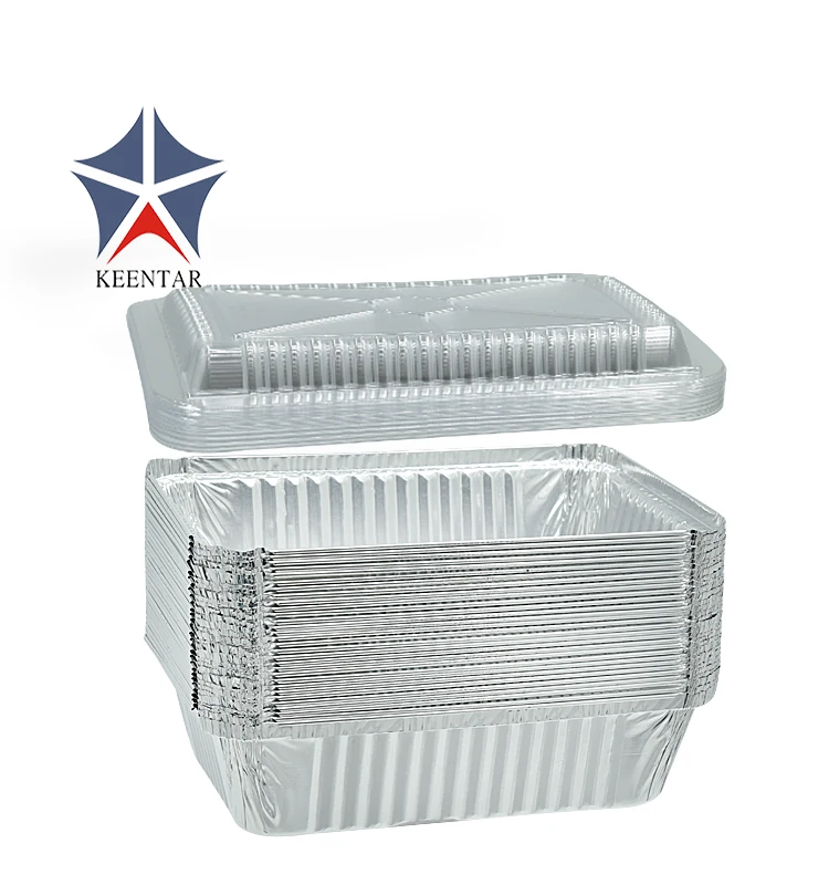 Противень для выноса из фольги с крышками, 2,5 фунтов, 1000 мл, 35 унций, 22*16 см, 8,6x6,1x2 дюйма, сверхпрочная одноразовая алюминиевая фольга с бумажными крышками