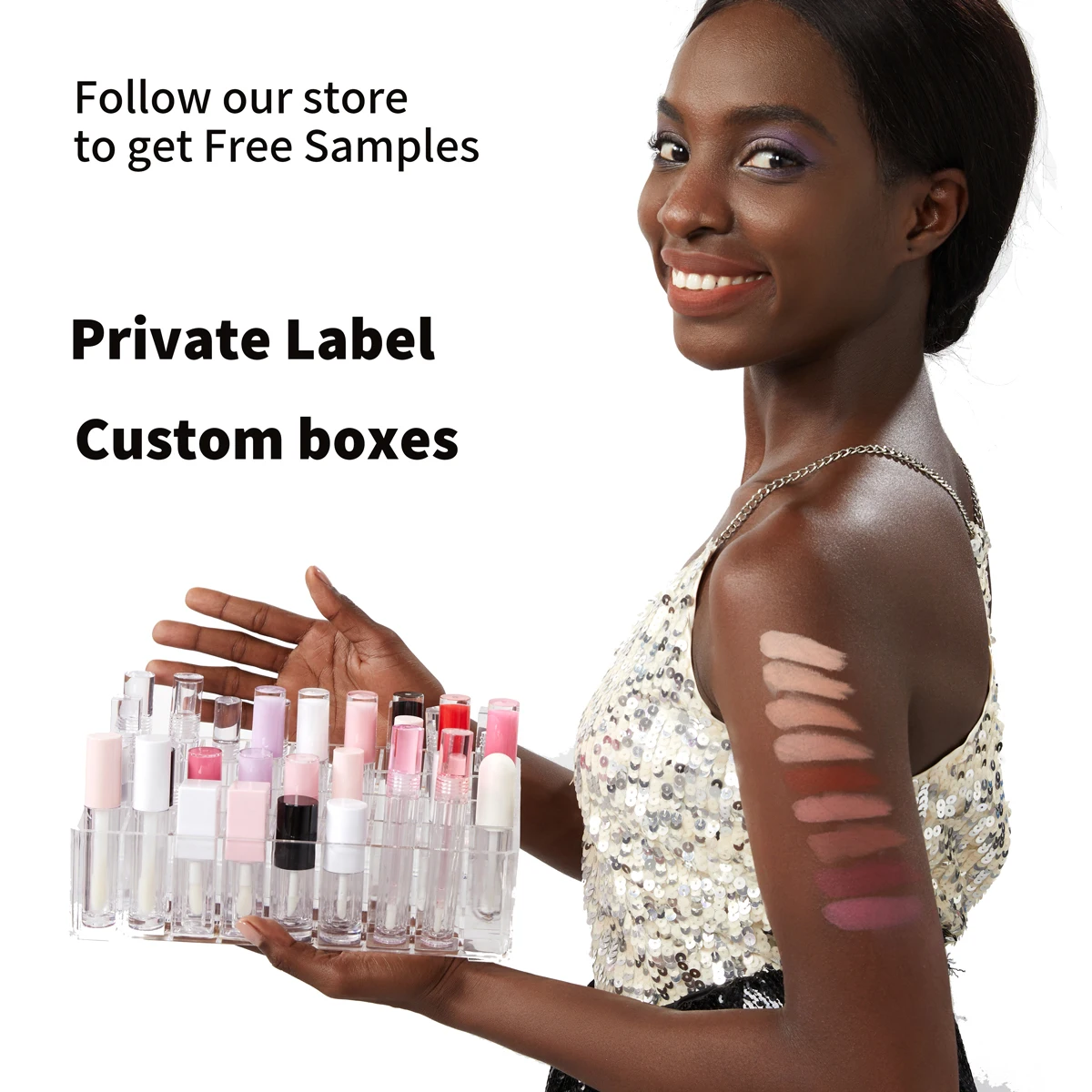 Wholesale clear lip gloss wand tube custom empty lipgloss container private label lip gloss tubes