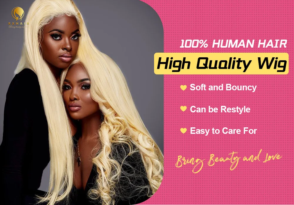 RXHAIR Wholesale Bone Straight Vietnam 613 Glueless Hd Lace Handmade Wig With Baby Hair For Black Women