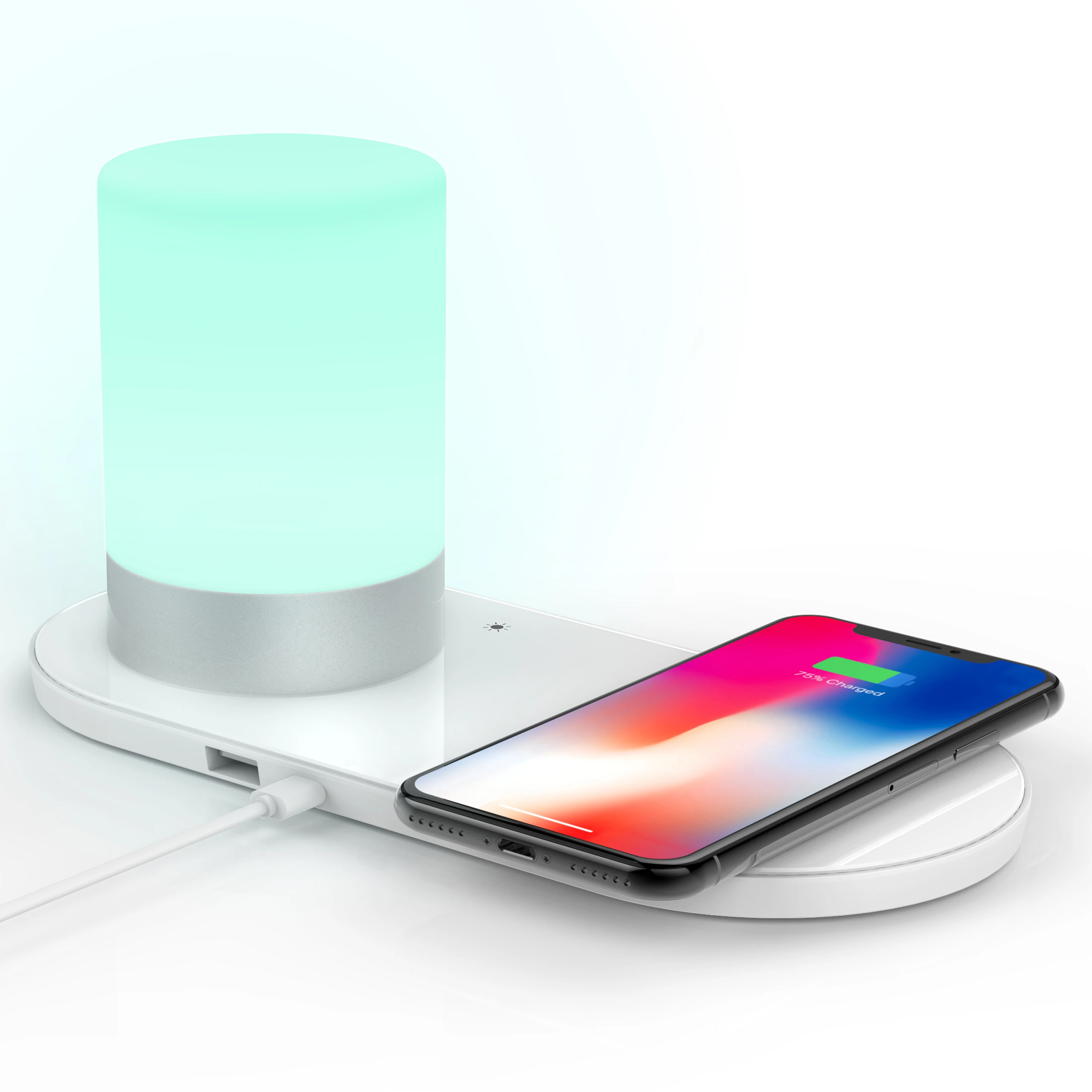 New product ideas 2020 led night light lamps home decor friendship lamp RGB lamp with wireless charger