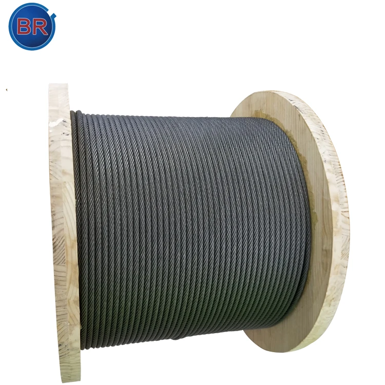 Manufacturers BS 302 Standard High Carbon 8*19S Steel Wire Rope For Elevator 12mm 16mm