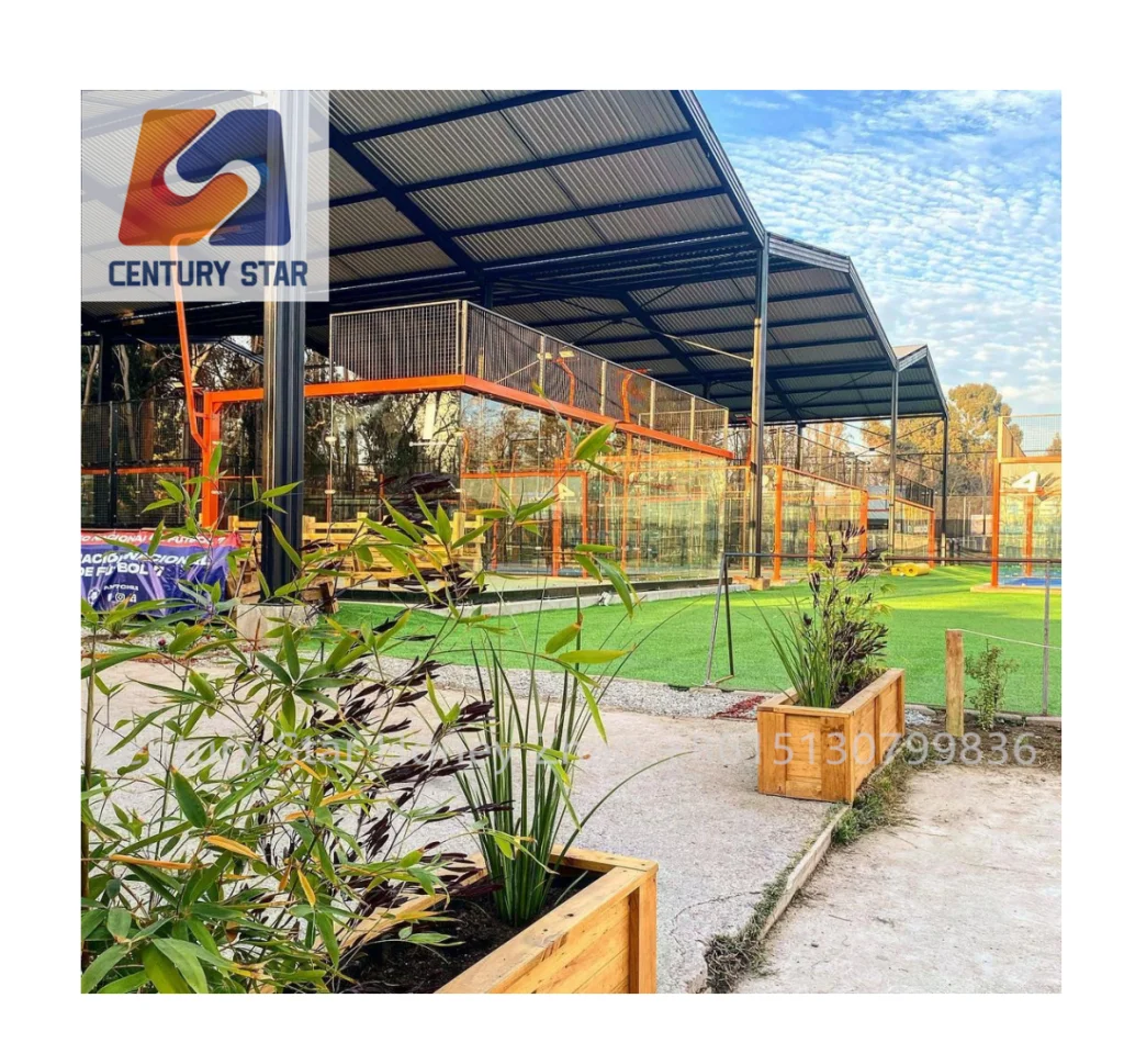 Factory Directly Waterproof Padel Field Cover Paddle Tennis Court With Roof
