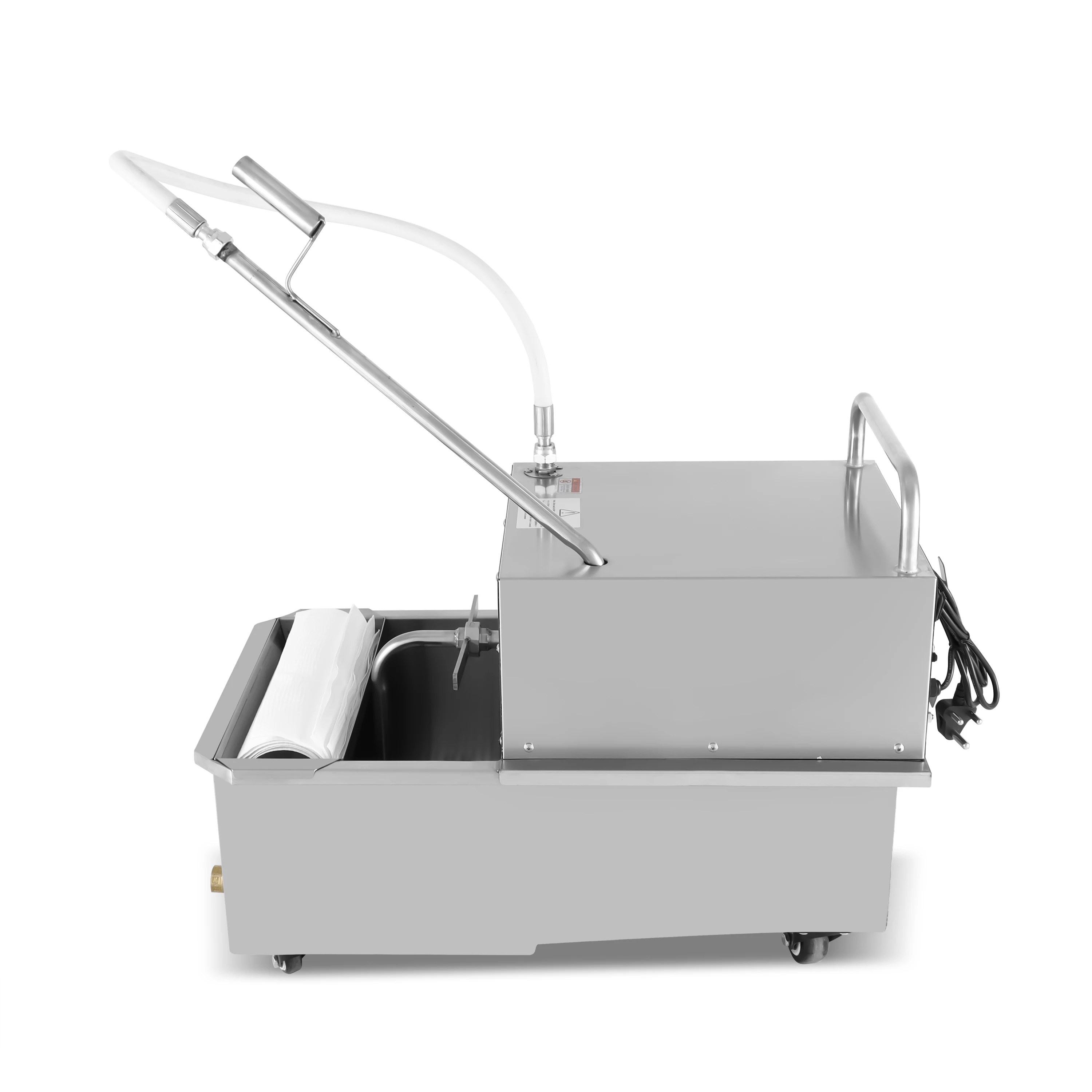 Deep fryer filter cart cooking oil filter machine
