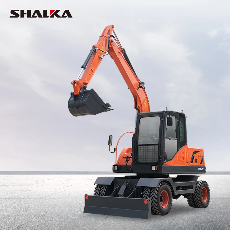 four-wheel drive mini excavator 8 ton wheel hydraulic excavator