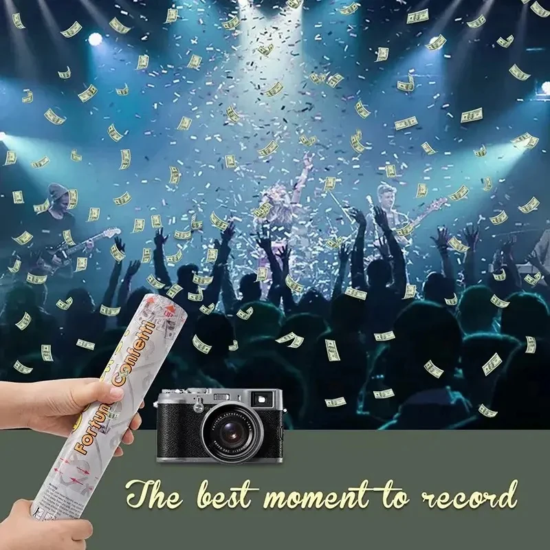Fashionable Cash Dollars Money Rain Super Shot Confetti Cannon Poppers