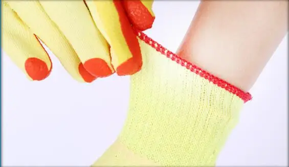 High-quality Elastic Wear Resistant Thickened Anti-skid Anti Cutting and  Latex Dipping Film labor Protection Safety Gloves