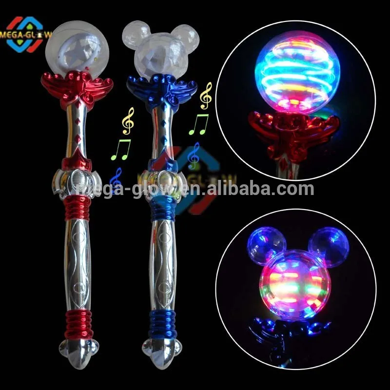 Flashing Princess Stick With Music Flashing Light Up Stick Spinning Wand