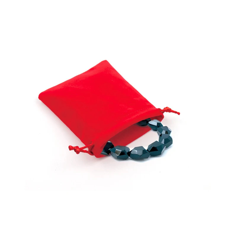 East sunshine Luxury large size microfiber drawstring jewelry divider velvet pouch