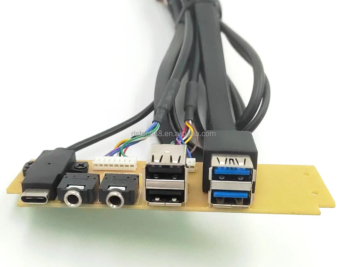 PC Computer Case PCB Dual USB 3.0   Dual USB2.0   TYPE C and HD Audio Connector Extionsion Data  Cable