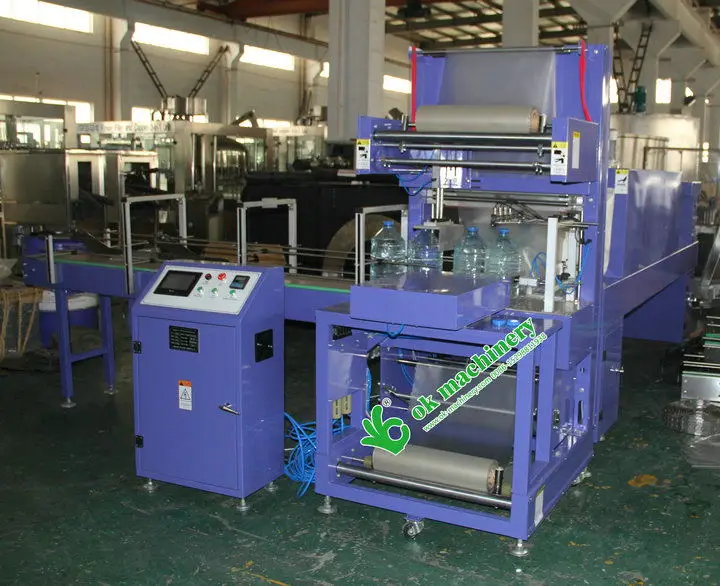 Full Automatic Water / Beverage Film Shrink Wrapping Machine For Pet Bottle