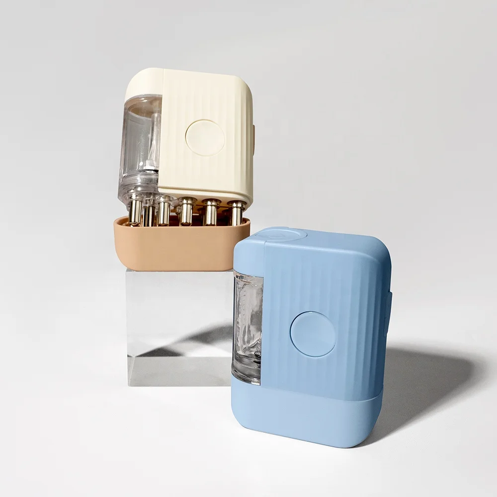 New Products Hair Growth Oil Applicator Red Blue Light Head Massage Hair Loss Scalp Massager EMS Vibration Hair Serum Dispenser