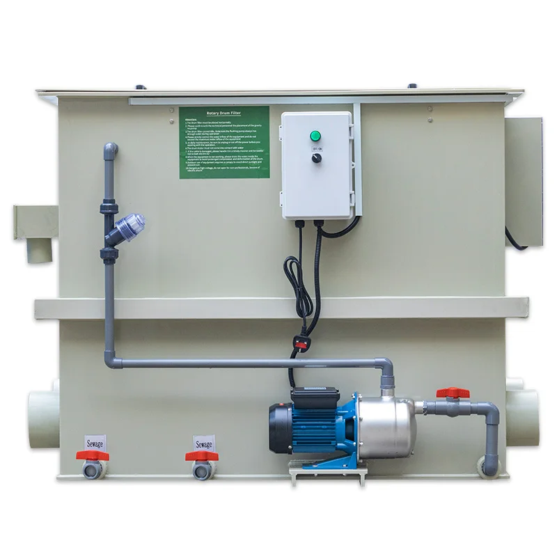 QihangRAS China manufacturer large rotary drum filters for water treatment aquaculture fishing farm drum filter 100m3/hr