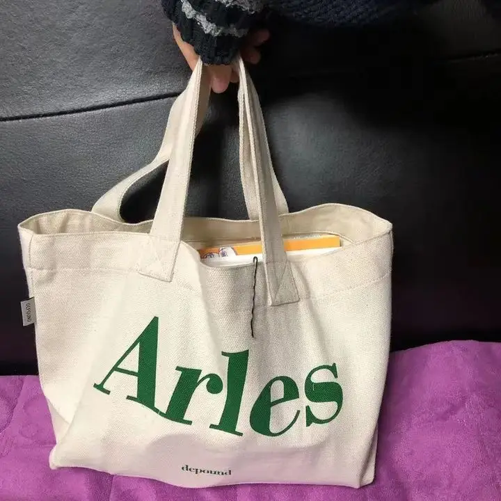 Mini Small custom logo dark green durable thick strong handle canvas cotton gift shopping tote bag