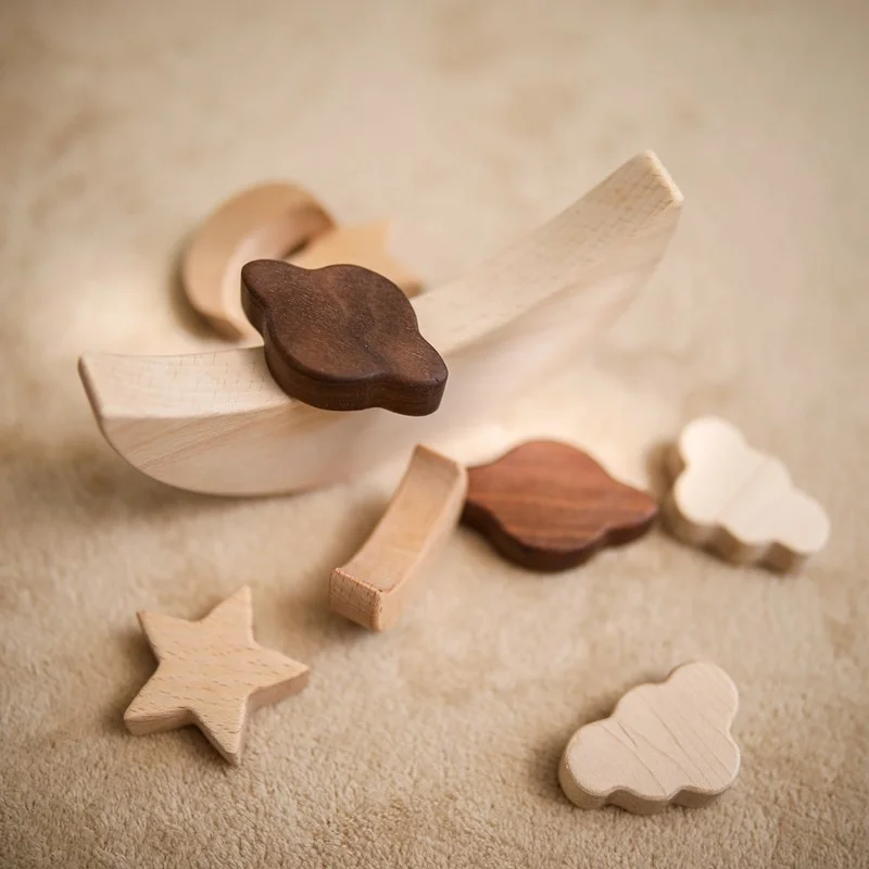 LoveBond Baby Puzzle Silicone Wood Animal Puzzle Toy Montessori Toys Preschool Early Learning Educational Toys Stacking Blocks