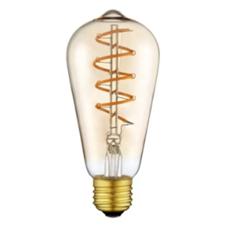 Vintage Indoor retro Edison Amber 4W  E26 E27 ST64 LED Filament Bulb LED Edison Bulb