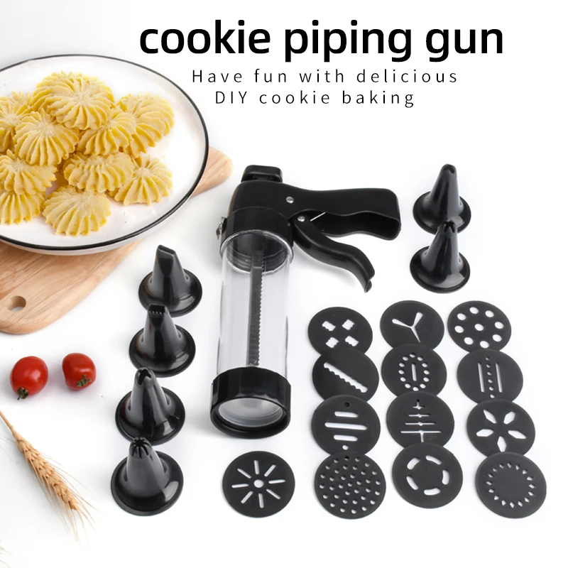 20 PCS Professional Cookie Press Cake Decorating Cream  Plastic Nozzles Dessert Tools Squeeze Cream Cake Cookie Icing Decoration