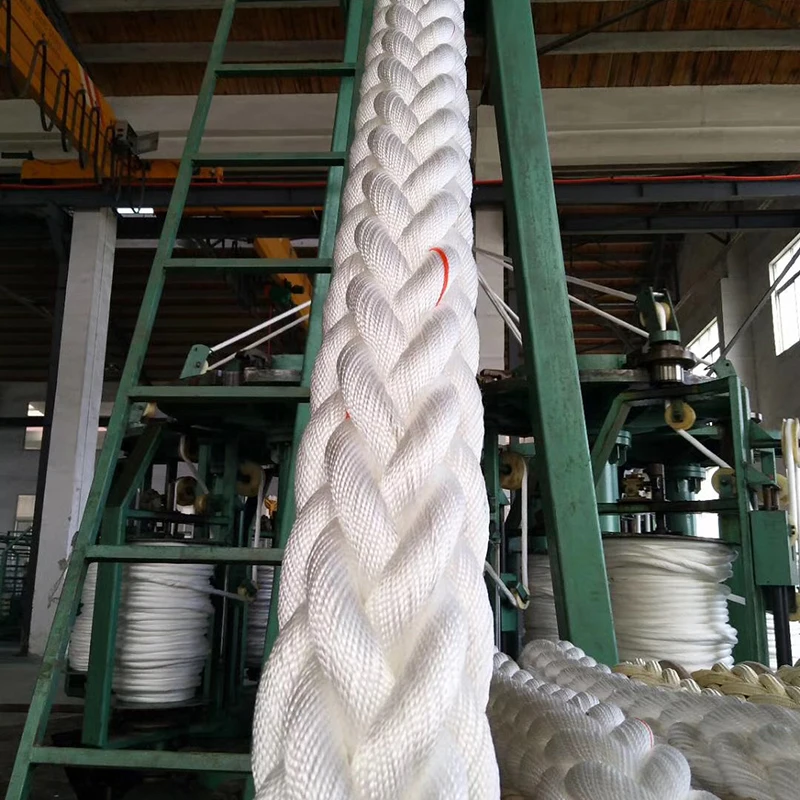 8 Strand Nylon Polypropylene Braided Dock Line 10-160mm UHMPE PP Marine Mooring Tail Hawser for Boat Ship Made of Polyester & PE