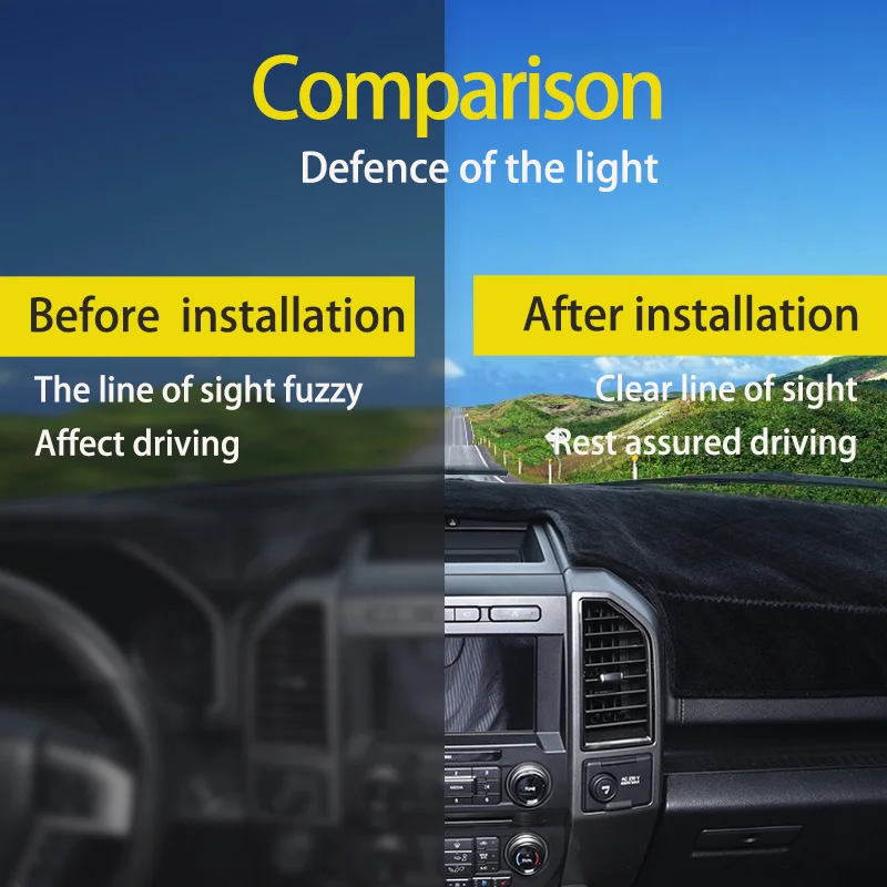 velour plush material F-150 Dashboard Cover Mat  dash cover mat