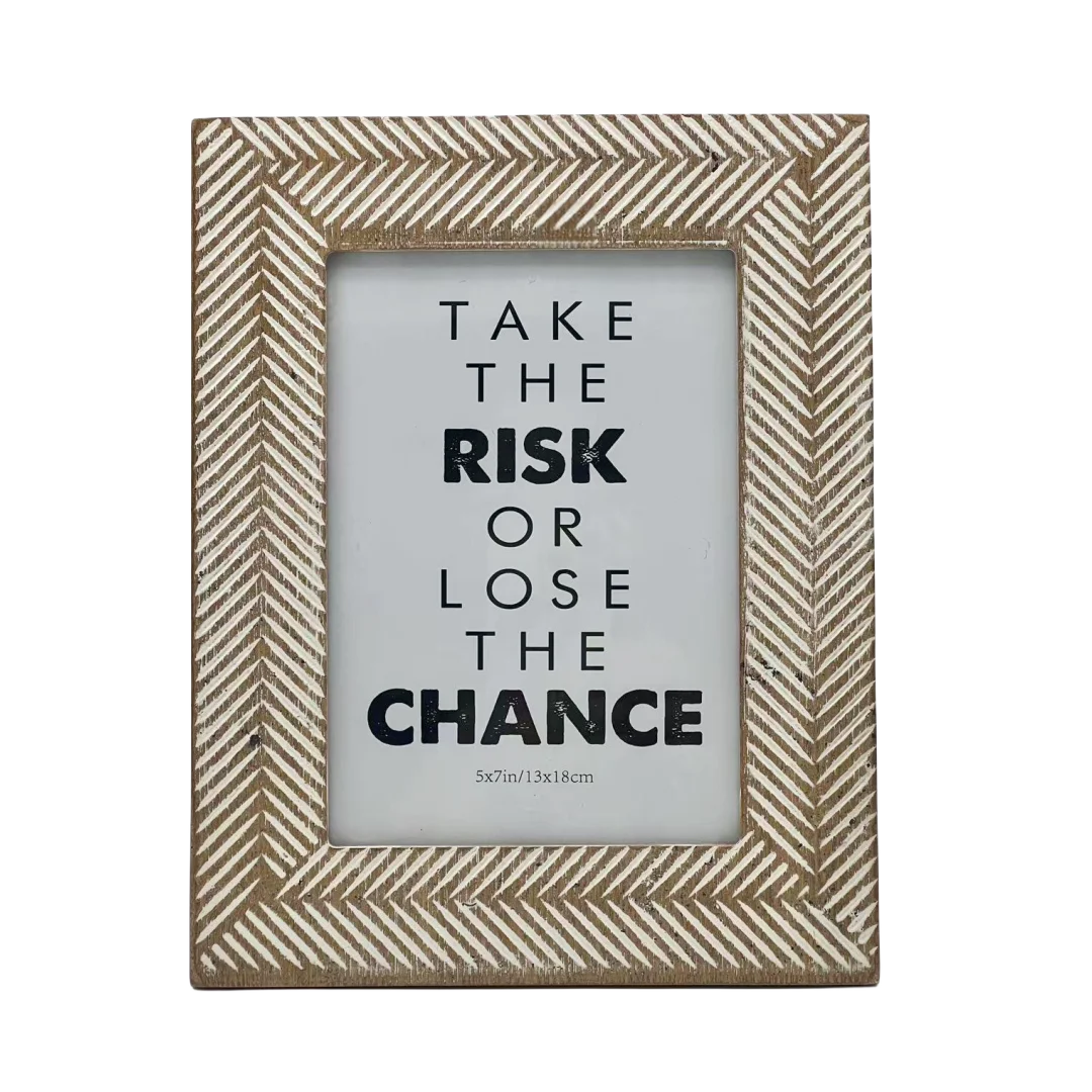 Hand Carved Design MDF Wood Burnt white Color Photo Frame Wall Mount decorative 5X7 Picture Frame For Wholesale Bulk Buyers