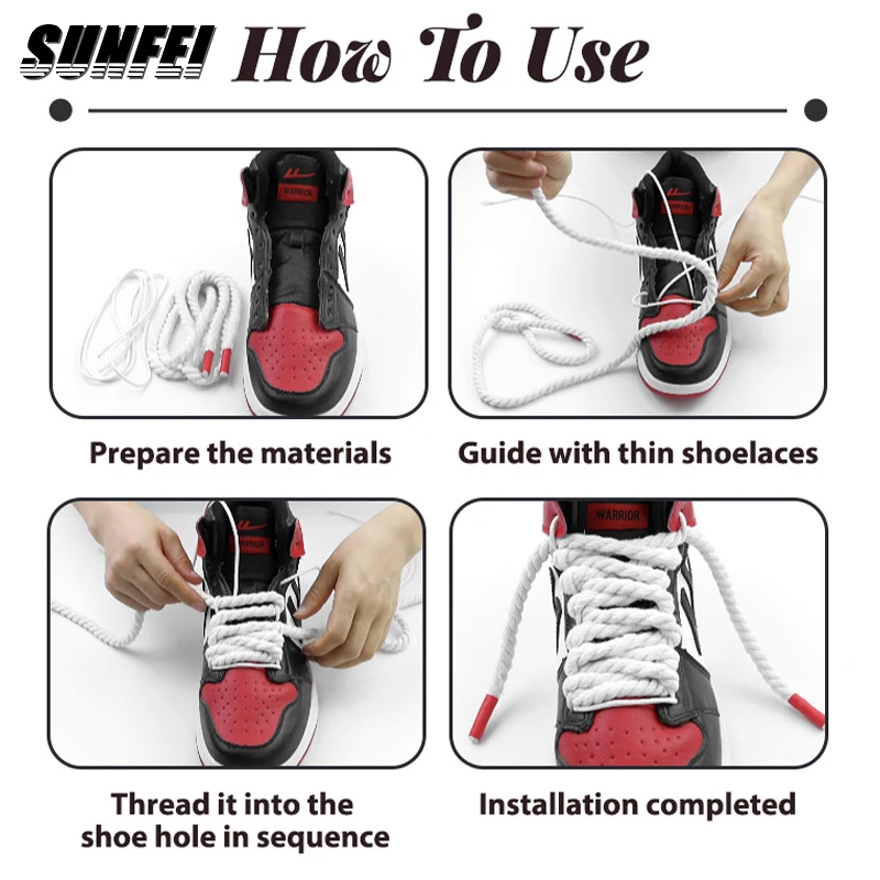 sunfei Multifunction Macrame Rope Twisted String Cotton Cord Rope shoelaces Round Colorful Twisted cord shoe laces