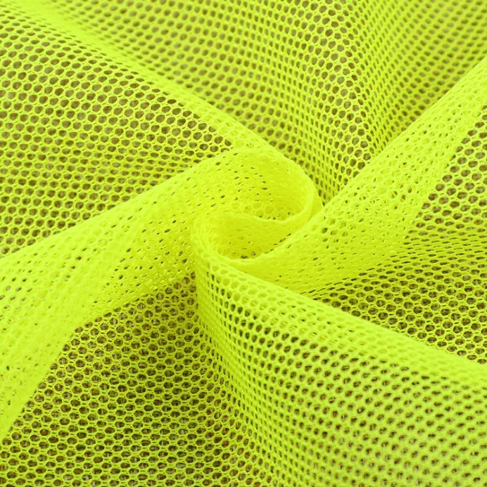 heat reflective polyester mesh neon fabric for safety vest
