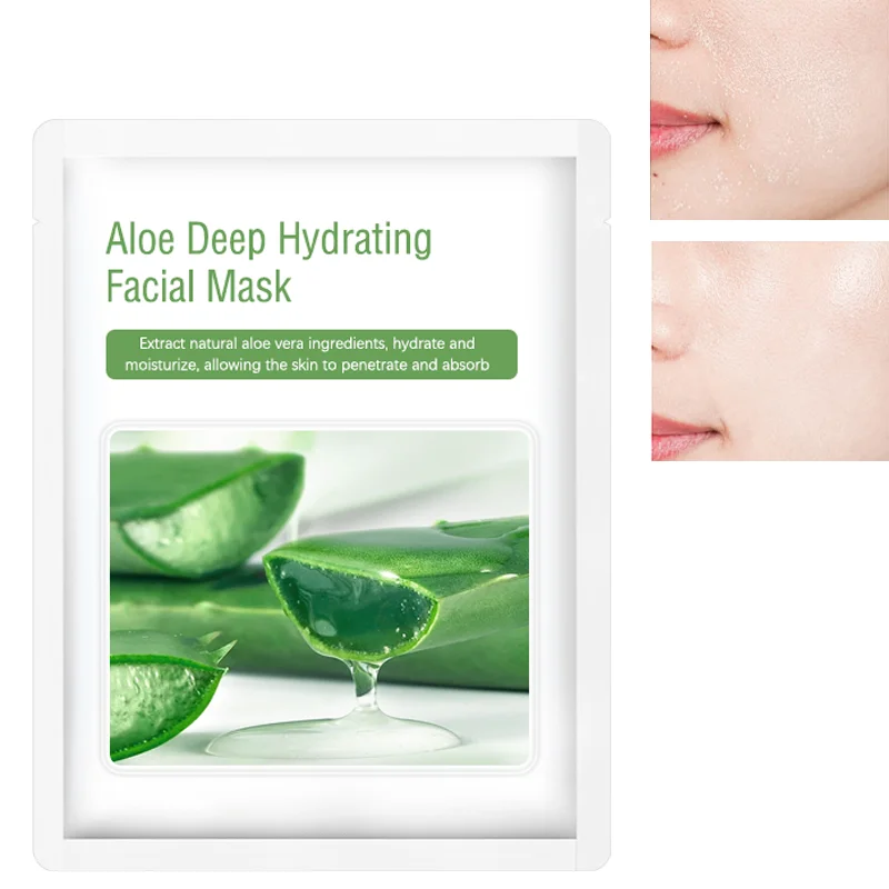 Korean Skin Care Cosmetics-Natural Aloe Vera Hydrating Moisturizing Revitalizing Facial Beauty Mask OEM/ODM Supply Options