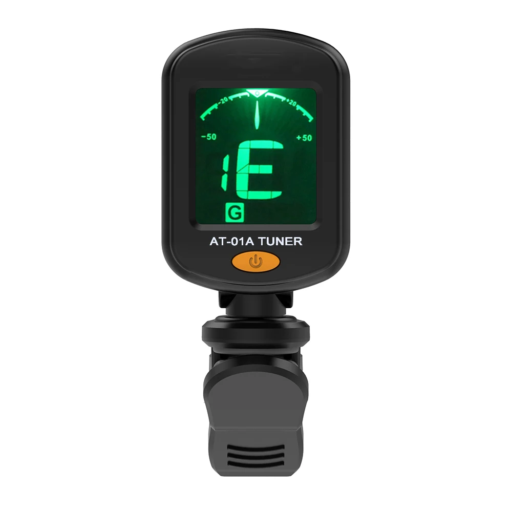 Guitar Tuner Rotatable Clip-on Tuner LCD Display for Chromatic Acoustic Guitar Bass Ukulele Guitar Accessories
