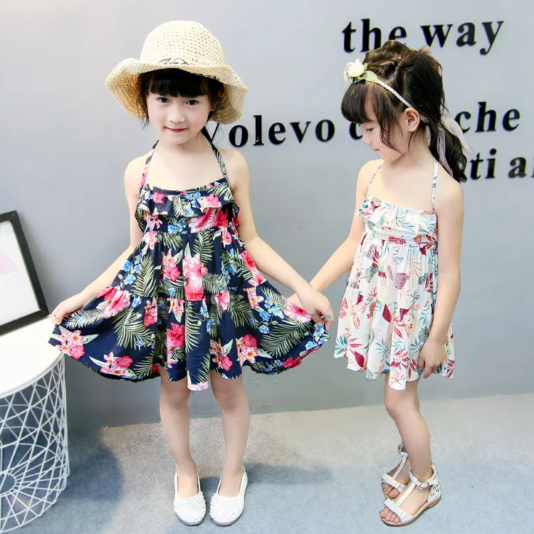 New design 2022 3 year old girls clothes european dress summer children girl sundress elegant casual dresses high quality