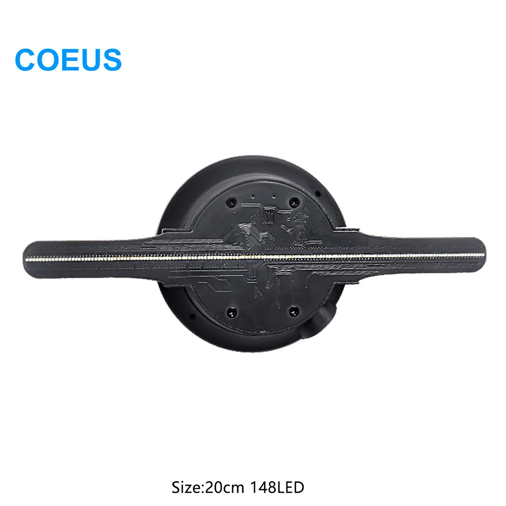COEUS 20CM 148LED 2 Blades 3D Hologram Projector Advertising Display Technology Wall Mounted Holographic LED Fan Billboard